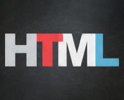 Database concept: Html on School board background